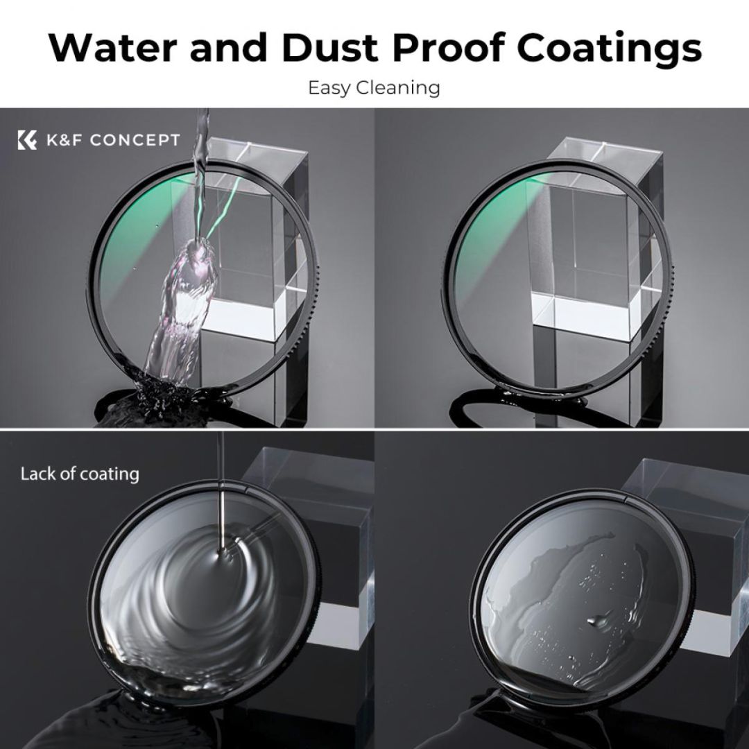 K&F Concept 77mm MCUV Filter Multi-Layer Coatings HD/Hydrophobic/Scratch Resistant/Ultra-Slim Nano-X Series KF01.969 - 3